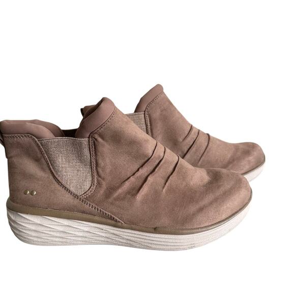 Ryka Brown Niah Pull On Faux Suede Water Repellant Wedge Sneakers Boots Size 7W - Picture 1 of 9
